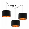 Light Home Závesné svietidlo Shade Spider, 3x textilné tienidlo (mix 6 farieb), (výber z 2 farieb konštrukcie), g