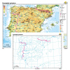 Pyrenejský polostrov + slepá mapa DUO (160x120 cm – 1:1000000)