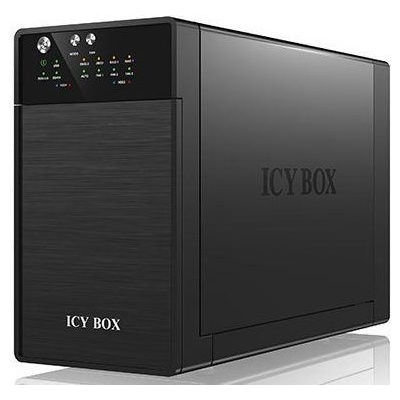 Icy Box External RAID system for 2x3,5" SATA I/II/III, USB 3.0, eSATA, Black IB-RD3620SU3