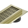 Mexen Flat 360°, nerezový sprchový žľab vzor M33 50 cm, zlatá lesklá, 1533050-40