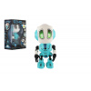 Teddies Robot ECHO opakujúce vety kovový 12cm modrý na batérie so zvukom so svetlom