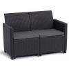Keter 252689 CLAIRE 2 SEATERS SOFA - grafit