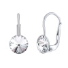 Stříbrné náušnice se Swarovski® Crystals 8 mm rivoli čiré VSW041E-clear