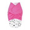 Baby Nellys Zavinovačka, spacáček s Minky, 0-6m - Hviezdy a hviezdičky, Minky ružová Baby Nellys
