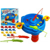 Lean toys Rybolov s prútmi 15 kusov rýb modro červený