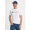 Bavlnené tričko United Colors of Benetton pánske, fialová farba, s potlačou, 3I1XU1096 M