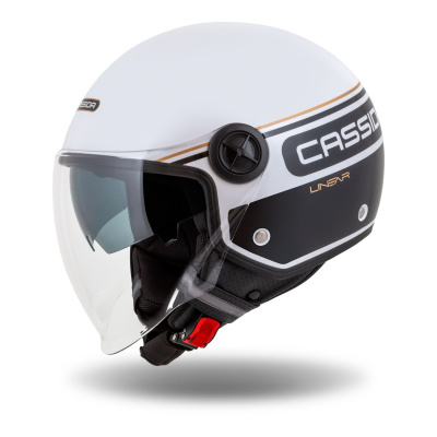 Otvorená prilba na motocykel CASSIDA Handy Plus Linear biela perleť/čierna/zlatá 2024 Velikost: XS (53 až 54 cm)