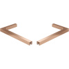 Mexen sada uhlových konzolí L pre sprchové zásteny 10 mm, brúsená meď - 800-07-65