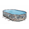 Bestway bazén Comfort Jet - oval+LED 610 cm x 366 cm x 122 cm 56719