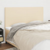 vidaXL Čelá postele 4 ks krémový 100x5x78/88 cm látka - Krémová - 4939-146758