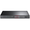 TP-Link TL-SL1218MP - 16-portový 10/100Mb/s + 2-portový gigabitový Unmanaged PoE Switch
