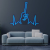 LED neon - Gitara EKG 100x82cm Farba neónu: 14 Ľadovo modrá, Šírka neónu: 100cm, Orez neónu: Cut to Shape (výrez do tvaru)