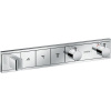 HANSGROHE RainSelect modul termostatu s podomietkovou inštaláciou, pre 3 spotrebiče (vrchná sada), chróm, 15356000