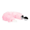 Ouch! Light-up Fox Tail with Metal Butt Plug Pink