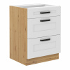 Tempo Kondela Spodná skrinka, biela/dub artisan, LULA 60 D 3S BB