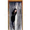 Záves dekoračný - PARTY METALLIC - čierny, 90 x 250 cm, fólia