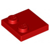 33909 Red Tile, Modified 2 x 2 with Studs on Edge (Červená modifikovaná dlaždice 2 x 2 s kolíky na okraji)