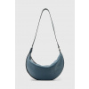 Kožená kabelka AllSaints HALF MOON W052XB modrá ONE SIZE