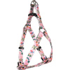Postroj Flamingo Step&Go Sera Pink - postroj pre psa step-in, nylon, plameniaky, kvety, ružový - XS