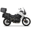 SHAD Kompletná sada sedlových brašní SHAD TERRA TR40 adventure a hliníkového kufra SHAD TERRA BLACK 55L, vrátane montážnej sady SHAD TRIUMPH Tiger 800
