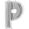 Nafukovací balónik písmeno P strieborné 102 cm - Grabo