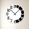 drevo zivota Nástenné hodiny CLOCK Farebný dekor: Bílá, Farba ručičiek: Černé, Velikost hodin: 35x35