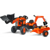 Falk šliapací traktor 2065N Kubota backhoe s predným bagrom a prívesom s otočným bagrom
