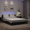 Rám postele s LED bez matrace Zadar černý a bílý 160x200 cm Černý 3214122