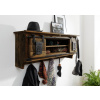 Bighome - Nástenný vešiak mango 115x30x45 hnedý lakovaný IRON