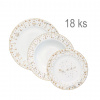 Tanierová súprava bielozlatá 18ks