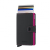 Peněženka Secrid Miniwallet Matte Black & Fuchsia