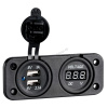 OSCULATI Digitálny voltmeter a dvojitá USB (2 x 2,4 A) zásuvka