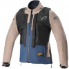 bunda TECHDURA, ALPINESTARS (čierna/hnedá/tmavá modrá, vel. 3XL)