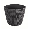 kvetináč 18,7cm SPLOFY DSP190-S433 antracit plastový PROSPERPLAST