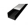 LED profil ALPI SQUARE černý - LED profil SQUARE černý - 3m