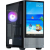 Zalman skříň Z10 DS / Middle Tower / 3x120mm fan / 2x USB 3.0 / USB-C / odnímatelný 15.6 displej / tvrzené sklo / černá Z10 DS Black