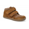 Barefoot dětské kotníkové boty Blifestyle - Raccoon bio leather strap walnuss hnědé