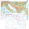 Apeninský a Balkánsky polostrov + slepá mapa DUO (160x120 cm)