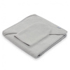Detská froté osuška s kapuckou New Baby BASIC 80x80 sivá