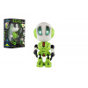 Teddies Robot ECHO opakujúce vety kovový 12cm zelený na batérie so zvukom, svetlom
