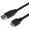 Kábel USB PREMIUMCORD 3.0 A - Micro B 0,5 m, prepojenie (M/M) ku3ma05bk