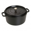 Hrnec s poklicí kulatý 30 cm černá - STAUB (Kastrol kulatý 30 cm černý - STAUB)