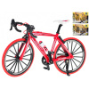 Bicykel závodný 20 cm kov - mix farieb (červená, žltá, čierna)