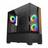 Cooler Master case Elite 690 Wood, ATX, Průhledná bočnice, 3x 120mm ARGB Fan, Černá E690-KHNN-S00 CoolerMaster