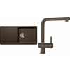 Set Schock S3-2 (dřez Toledo D-100L Bronze + baterie Epos.120 Bronze)