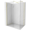 Mexen Kioto-X sprchová stena Walk-in 120 x 70 cm, transparentná 10 mm, zlatá kartáčovaná - 800-120-202-55-00-070-X