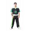 TOP TEN Kickboxing uniform “Star” for Kids - size 130 = 130 cm, white-black Size: 150, 150 cm, Color: Black - Green