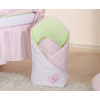 Zavinovačka LUX, s vystuženými chrbtom - Motýl - Motýlek - růžový, zelená Mamo Tato 8596309449074