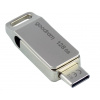 Goodram USB flash disk, USB 3.0, 128GB, ODA3, strieborný, ODA3-1280S0R11, USB A/USB C, s otočnou krytkou (ODA3-1280S0R11)