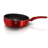 Panvica flip na rýchle pretáčanie surovín s mramorovým povrchom 26 cm Berlingerhaus Metallic Line Burgundy BH-1302N